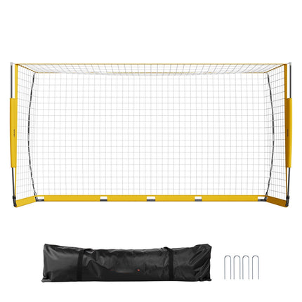 Portable Soccer Goal 12x6 Ft, Steel-Fiberglass, Bag