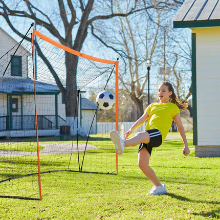 Portable Soccer Goal 12x6 Ft, Steel Fiberglass, Carry Bag