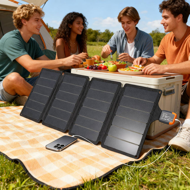 Přenosný solární panel, rychlé nabíjení 36W, voděodolný, skládací