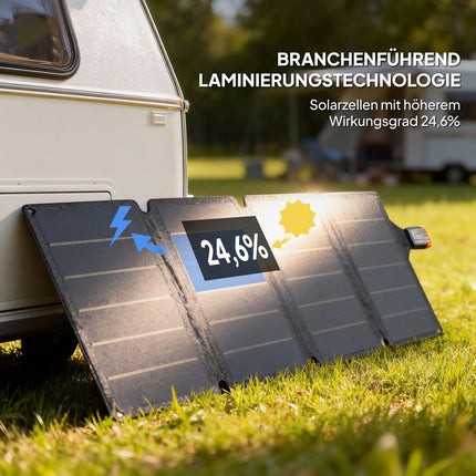 Přenosný solární panel, rychlé nabíjení 36W, voděodolný, skládací