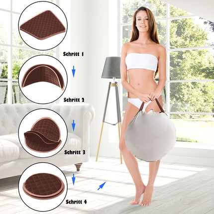 Přenosná parní sauna spa s židlí, masážním válečkem na nohy a savou podložkou, 9 stupňů teploty, vnitřní spa kabina, kávová