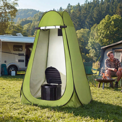 Portable Toilet Kit, 330 lb, Folding Toilet, Pop-Up Tent