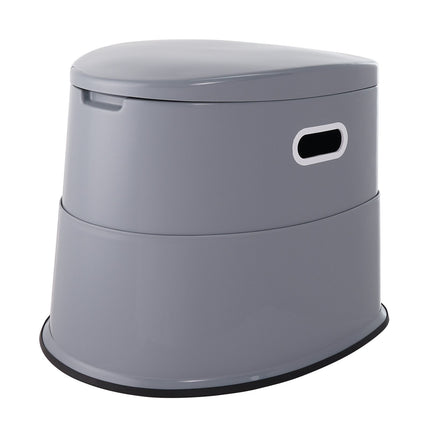 Portable Toilet with 1.3 Gal Bucket, Dual Lids
