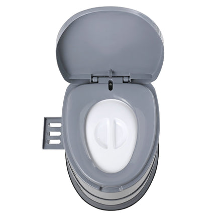 Portable Toilet with 1.3 Gal Bucket, Dual Lids