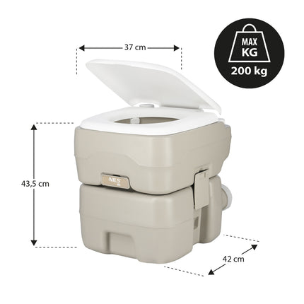 Přenosná cestovní toaleta, kapacita 20 l
