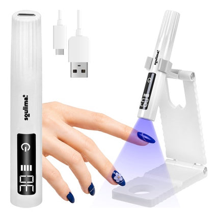 Přenosná UV LED lampa na nehty, 3W USB-C, LCD displej