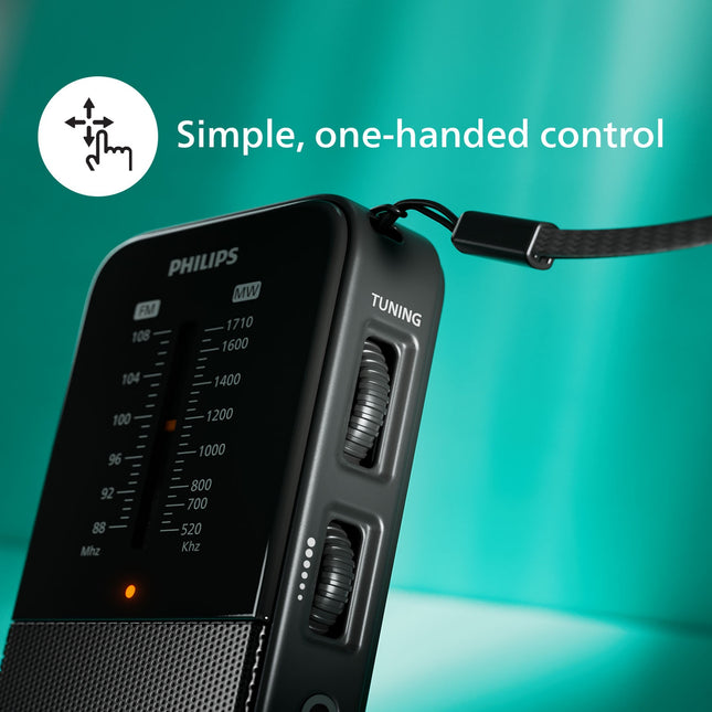 Přenosné analogové FM/MW rádio TAR1509