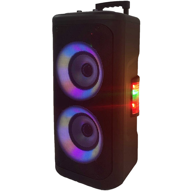 Přenosný výkonný reproduktor s LED světlem