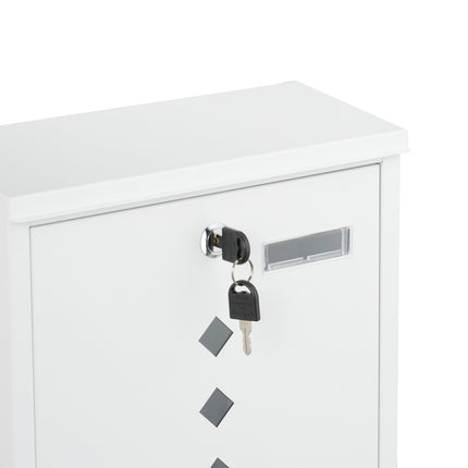Poštovní schránka s držákem na noviny – minimalistický kovový design