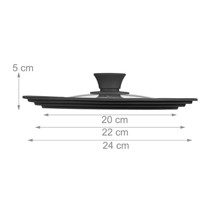 Poklice na hrnec 20-24 cm se silikonovým okrajem
