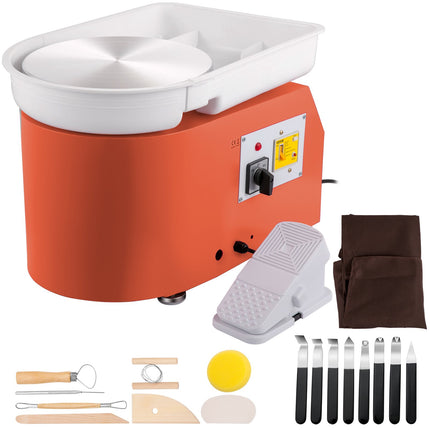 Pottery Wheel 11 In, 350W Adjustable Speed, Foot Pedal