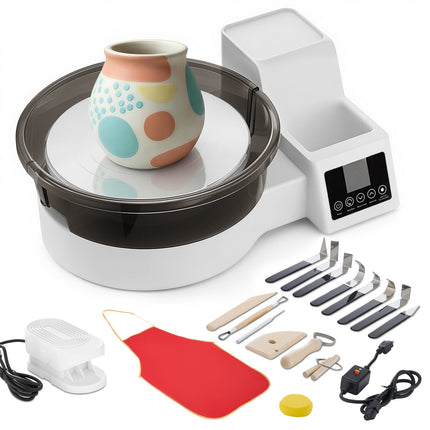 Pottery Wheel, 450W 11-Inch Turntable, Foot Pedal