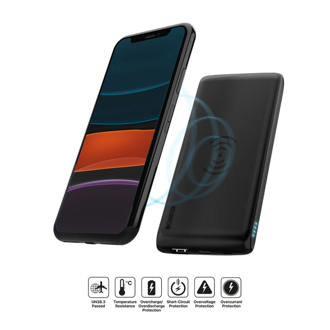 Powerbanka 10000 mAh 12W + bezdrátové nabíjení