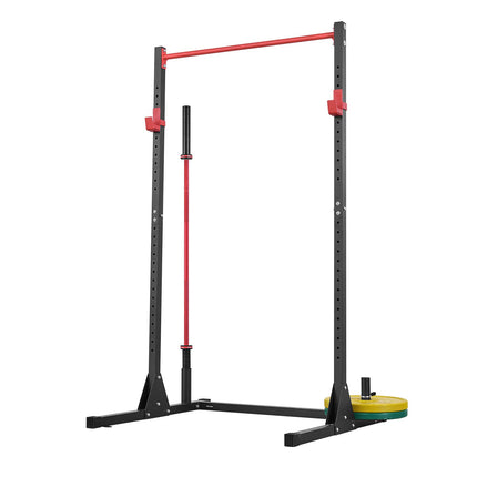 Power Cage Squat Rack – 28-Level J-Hooks, Pull-Up Bar