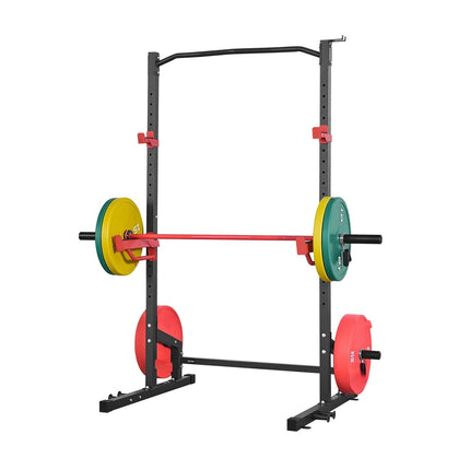 Power Cage Squat Rack With Pull-Up Bar, 1000 lb; Adjustable J-Hooks
