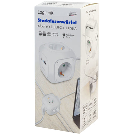 Rozbočka Power Cube + USB-A/USB-C PD 20W