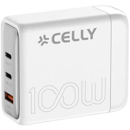 Nabíjecí stanice 1 x USB-A + 2 x USB-C PD 100W GaN bílá