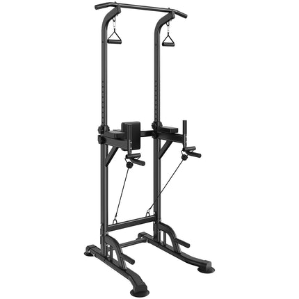 Power Tower Dip Station – 10-Level Adjustable, 440 Lb