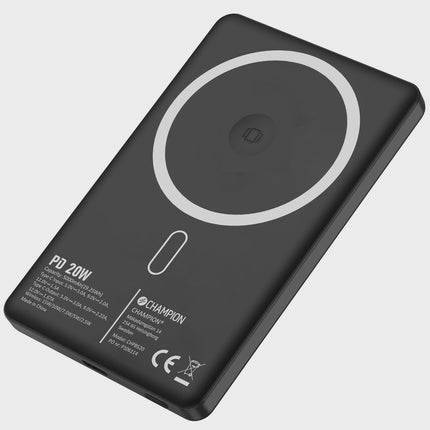 Powerbanka 5000mAh, kompatibilní s MagSafe, 20W PD, černá
