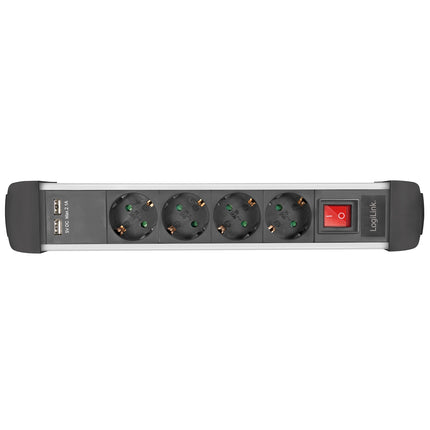 Power outlet 4-way 2xUSB Switch 1.5m mountable
