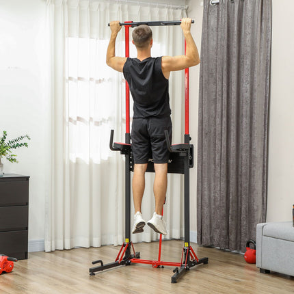 Nastavitelná skládací posilovací věž 127-223 cm pro domácí posilovnu