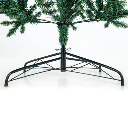 Pre-Lit Artificial Christmas Tree 150cm, Slim, 200 LED, Blue-Green