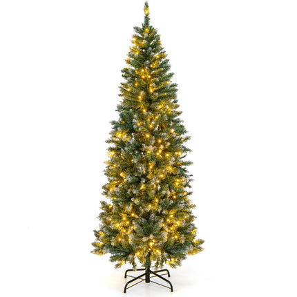 Umělý vánoční stromek s osvětlením 180cm, úzký, 250 LED