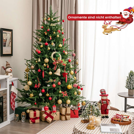 Umělý vánoční stromek s osvětlením 213 cm, 8 režimů, teplá bílá LED