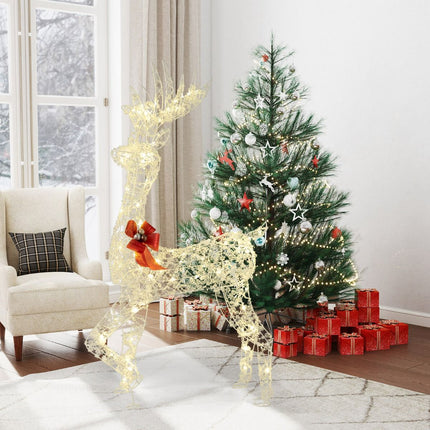 Pre-Lit Christmas Deer, 150 cm, 100 LEDs Indoor Outdoor