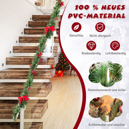 Svítící vánoční girlanda 270 cm, 50 teplých bílých LED, časovač