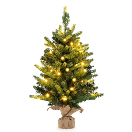 Svítící mini vánoční stromek 60cm, 35 teplých bílých LED