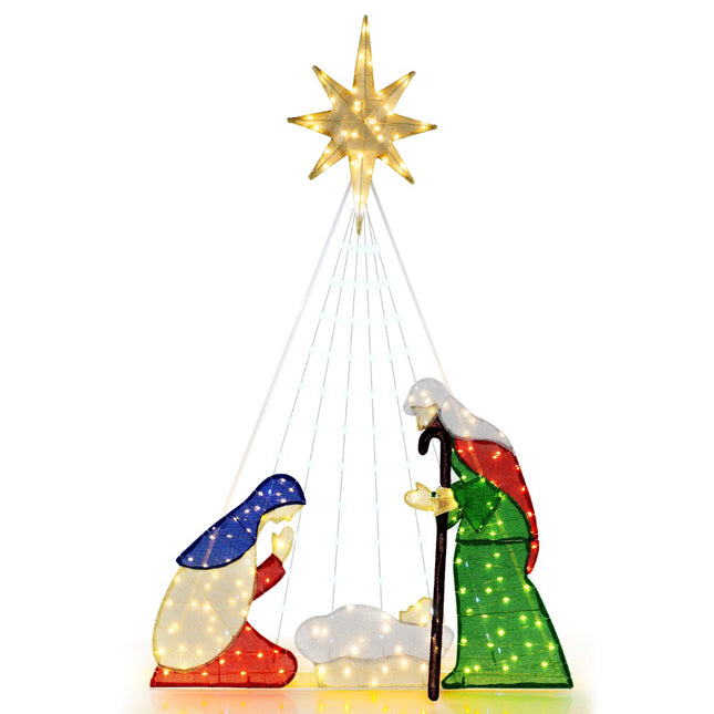 Svítící betlém, sada 180 cm, 240 LED, 6 režimů