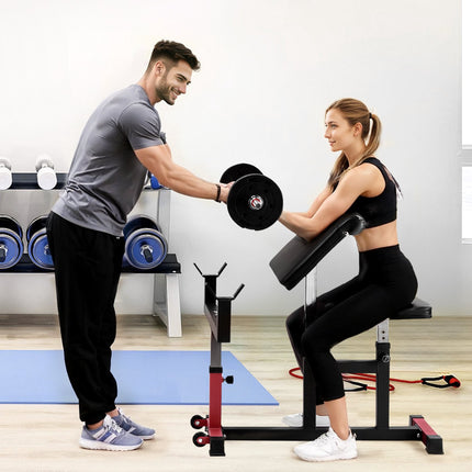 Preacher Curl Bench – Adjustable 440 lb Barbell, Dumbbell