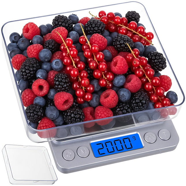 Přesná LCD kuchyňská váha 2kg se 2 miskami