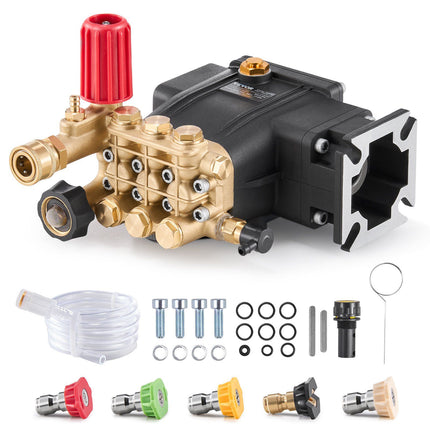 Pressure Washer Pump 3300 PSI, 2.5 GPM, 3/4 in Shaft – Horizontal