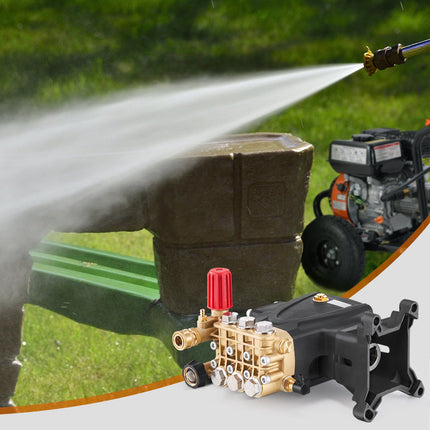 Pressure Washer Pump, Triplex Plunger, 4000 PSI, 4.0 GPM, 1 in Shaft