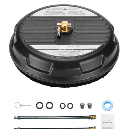 Pressure Washer Surface Cleaner 15 Inch, 4 Wheels, 1/4 Quick Connect