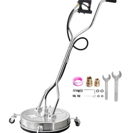 Pressure Washer Surface Cleaner 21-Inch, 4-Wheel Stainless