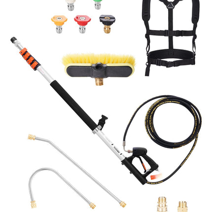 Pressure Washer Telescoping Wand, 18 Ft, 4000 PSI, 5 Nozzles