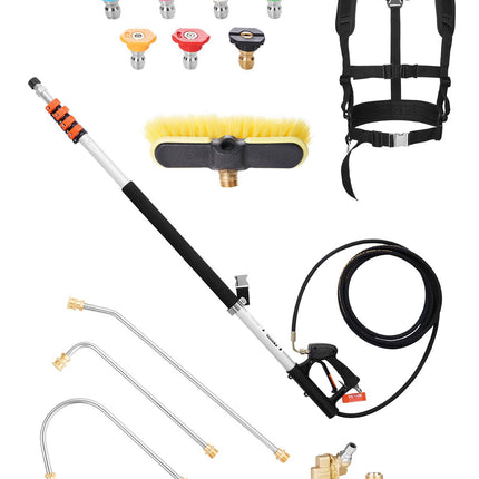 Pressure Washer Telescoping Wand 24 Ft, 4000 Psi, 7 Nozzles
