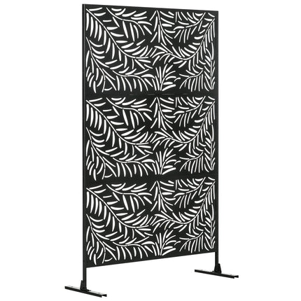Zástěna dělicí ocelová – vrbový list, 122x198cm, na terasu
