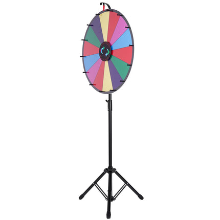 Prize Wheel Spinner, 24 Inch, 14 Slots, Tripod Stand