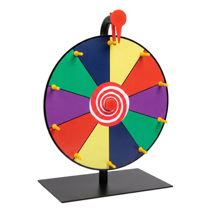 Glücksrad mit Ständer, mehrfarbig, 30 cm Durchmesser