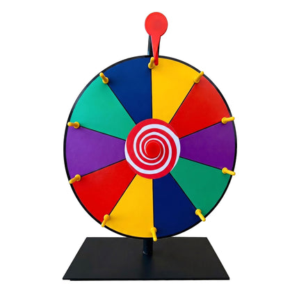 Glücksrad mit Ständer, mehrfarbig, 30 cm Durchmesser