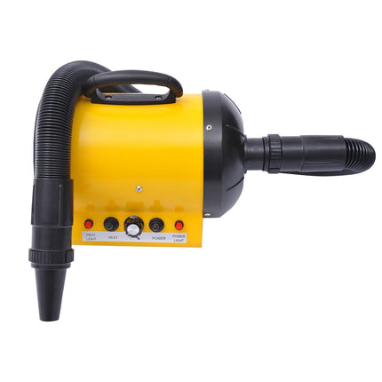 Vysoušeč srsti pro psy – 2800W, PVC, žlutý, 40x16x20cm