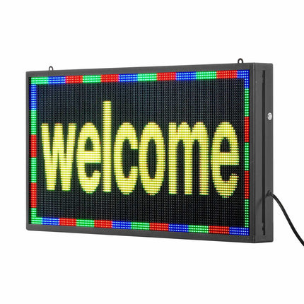 Programmable LED Sign, Full Color, Bluetooth App, 27x14 In