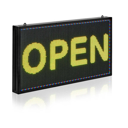 Programmable LED Sign, Full Color, Bluetooth App, 27x14 In