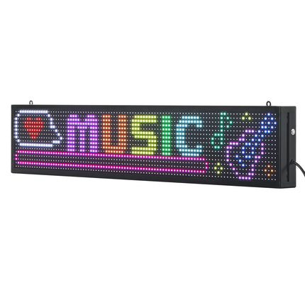 Programmable LED Sign, Full-Color, Bluetooth App, 40x8 in
