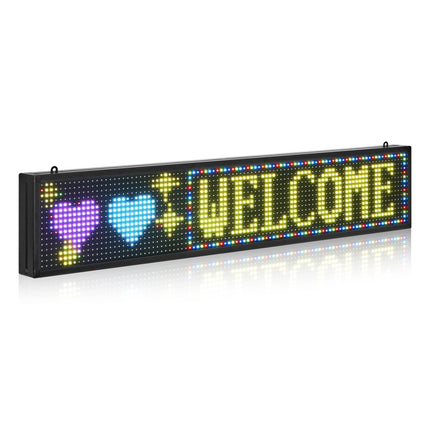 Programmable LED Sign, Full-Color, Bluetooth App, 40x8 in