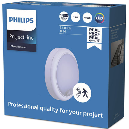 Nástěnné svítidlo ProjectLine 15W 1400lm IP54 se senzorem